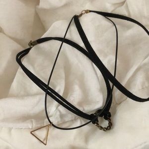 Set of two black chokers